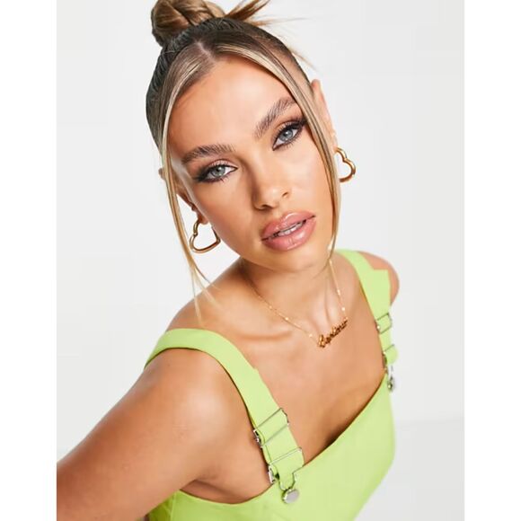 NWT I Saw It First corset top with buckle detail in lime - part of a set - Picture 4 of 4